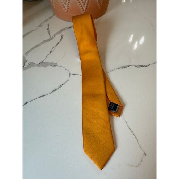 Jacob Anderson Solid Tie - Orange Size One Size - Picture 6 of 10